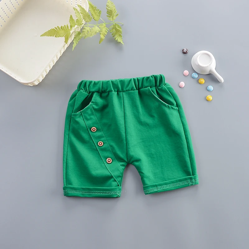 Baby Boys Button Design Short Pants 2019 New Fashion Candy Color Casual Beach Shorts For Newborn Summer Clothes |