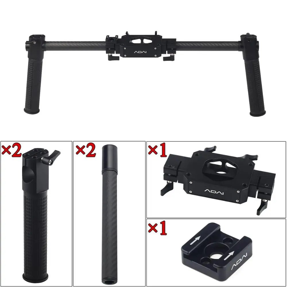 Двойная Ручка Gimbal Grip для Feiyu AK2000 AK400 Zhiyun Crane 2 Crane V2 Plus MOZA Air DJI ручной Руль для стабилизатора