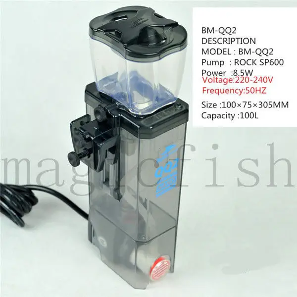 QQ2 220-240 V Скиммер для протеина bmq1 BMQQ2 BMQQ3 Коралловый Аквариум морской Коралл мини нано фильтр риф бак морской фильтр висячий на - Цвет: QQ2 220-240 V