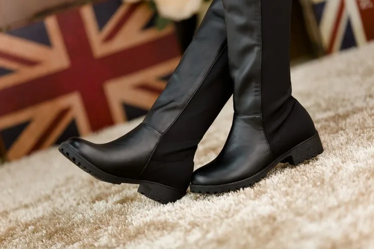 2017 г. Женские сапоги больших размеров 34 43 брендовые Дизайнерские Сапоги выше