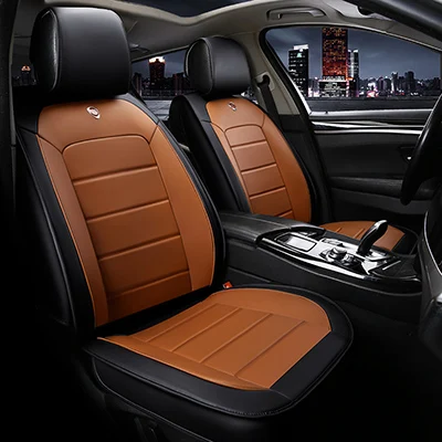 brown no pillow Wenbinge Leather car seat covers for mitsubishi lancer 10 asx pajero 4 2 outlander xl car accessories seat covers car-styling - Название цвета: brown no pillow