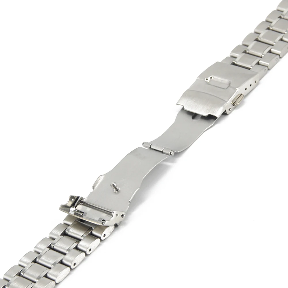 Stainless Steel Watch Band 18mm 20mm 22mm 24mm for Breitling Safety Clasp Strap Loop Belt Bracelet Black Rose Gold Silver + Tool