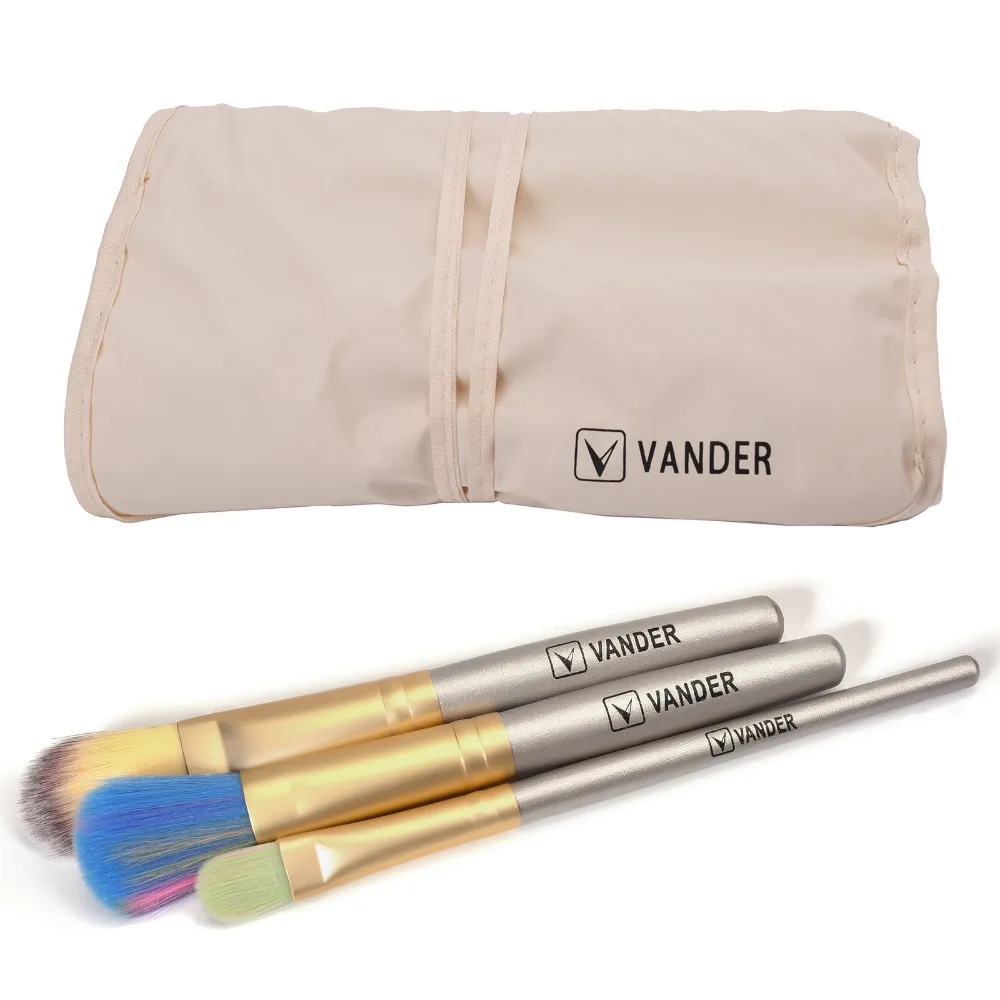 Vanderlife 24Pcs Color Hair Makeup Brushes Set Beauty Cosmetics EyeShadow Lip Powder Pincel Make Up Maquiagem Tools + Pouch Bag | Красота и