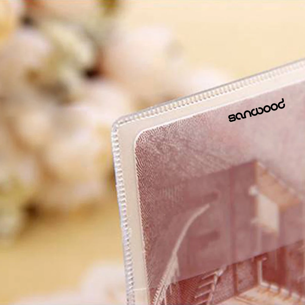 Твердый унисекс бизнес прозрачный паспорт Cridit Card& ID держатель для карт дорожный защитный чехол 9IFJ
