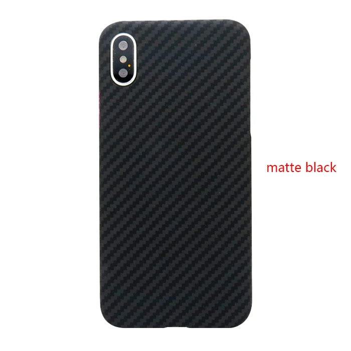Matte Black Чехол для iPhone XS Max из настоящего углеродного волокна, роскошный тонкий жесткий защитный чехол для iPhone XR X 8 7 Plus, задняя крышка - Цвет: Matte Black