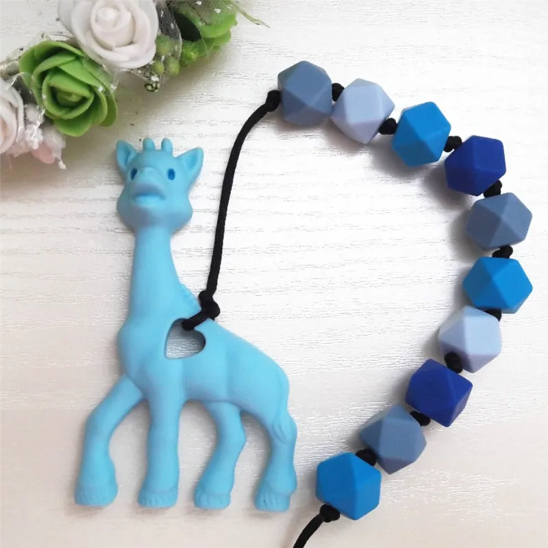 Chengkai 100pcs 14mm Gritty Color Silicone Hexagon Teether Beads DIY Baby Shower Pacifier Dummy Jewelry Sensory Toy Accessories