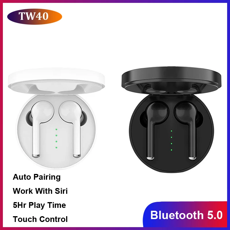 TW40 TWS Беспроводные Bluetooth 5 0 наушники стерео HiFi звуковая гарнитура со встроенным HD