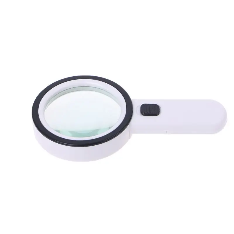 30X увеличительное стекло со светом ручная освещенная Лупа с большим двойным