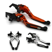 with logo motorcycle frame ornamental foldable brake handle extendable clutch lever for ducati monster 1200 s r