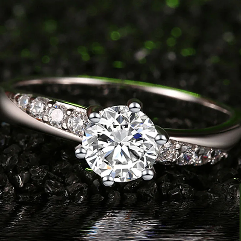 Кольцо для женщин обручальное кольцо девушек Anillos Mujer геометрический циркон