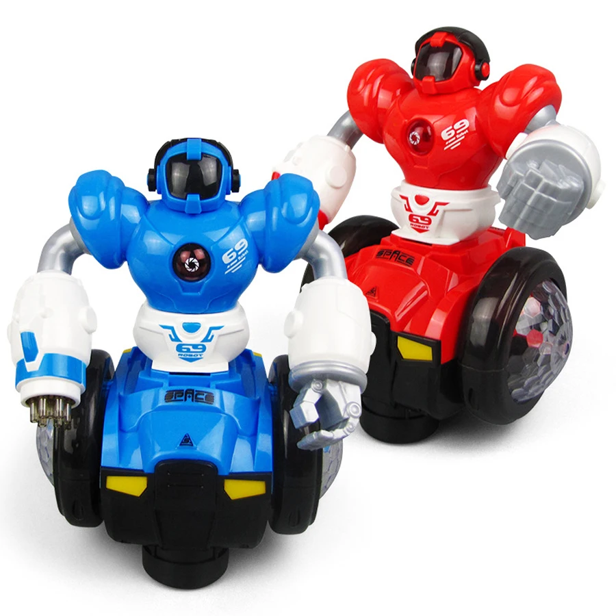 Вращающийся на 360 градусов электронный танцующий робот автомобиль игрушка для
