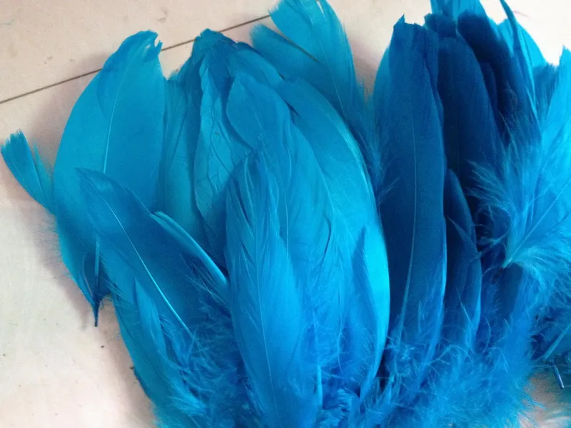 15 20 см/6 8 дюймов бирюзовый синий гусиное перо декоративные перья для шляпы со