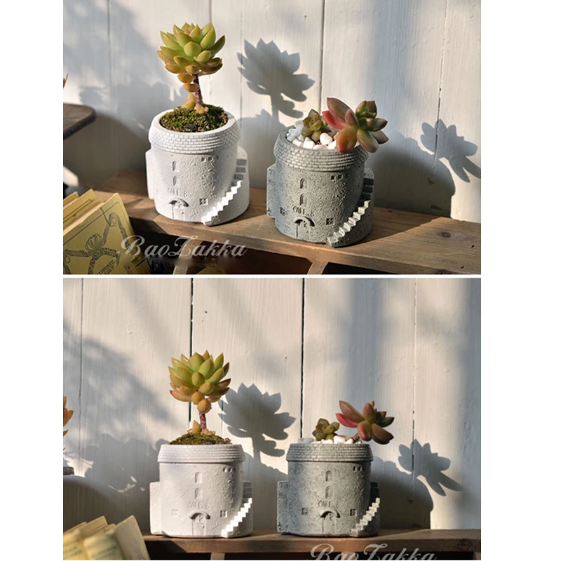 Форма замка цветочный горшок бетона силиконовые формы сочный Кактус в форме