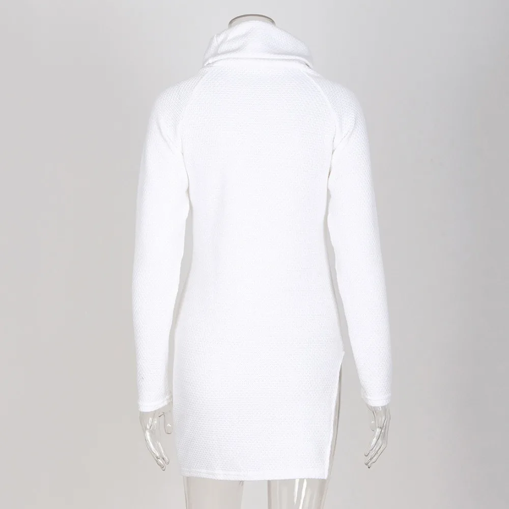 Sweaters Female Winter 2020 New Sexy Turtleneck Pullover Jumper Split Long Clothing For Ladies Fashion Women Sweater | Женская одежда
