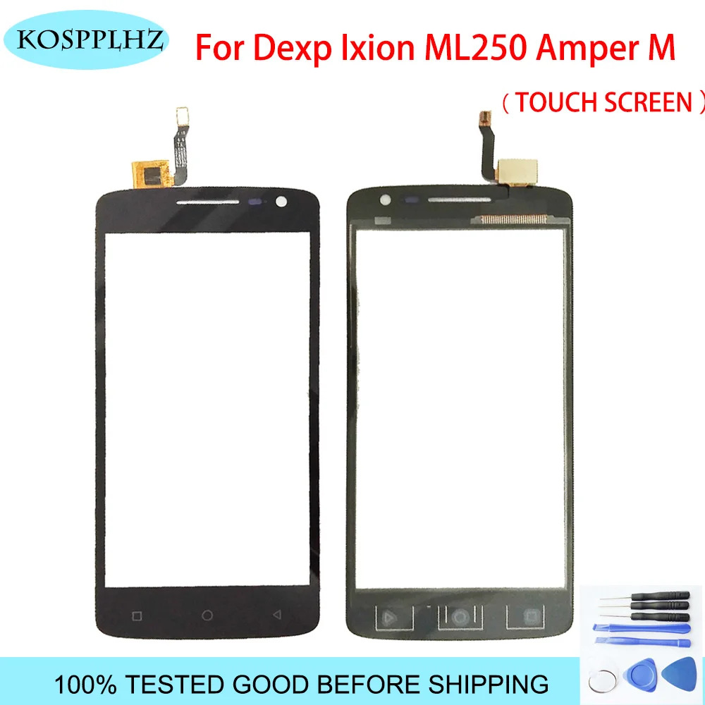 Черный 5 дюймов переднее внешнее стекло для Dexp Ixion ML250 Amper M сенсорный экран