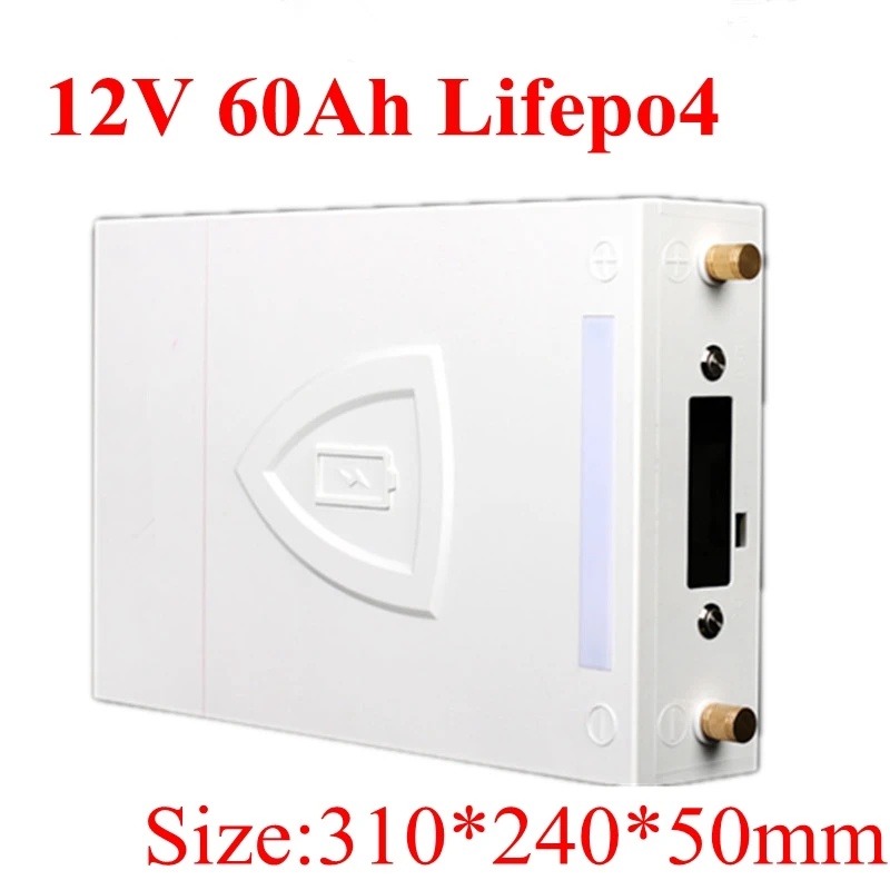 Портативный Аккумулятор LiFepo4 12 в 60 ач для солнечной системы внешний аккумулятор