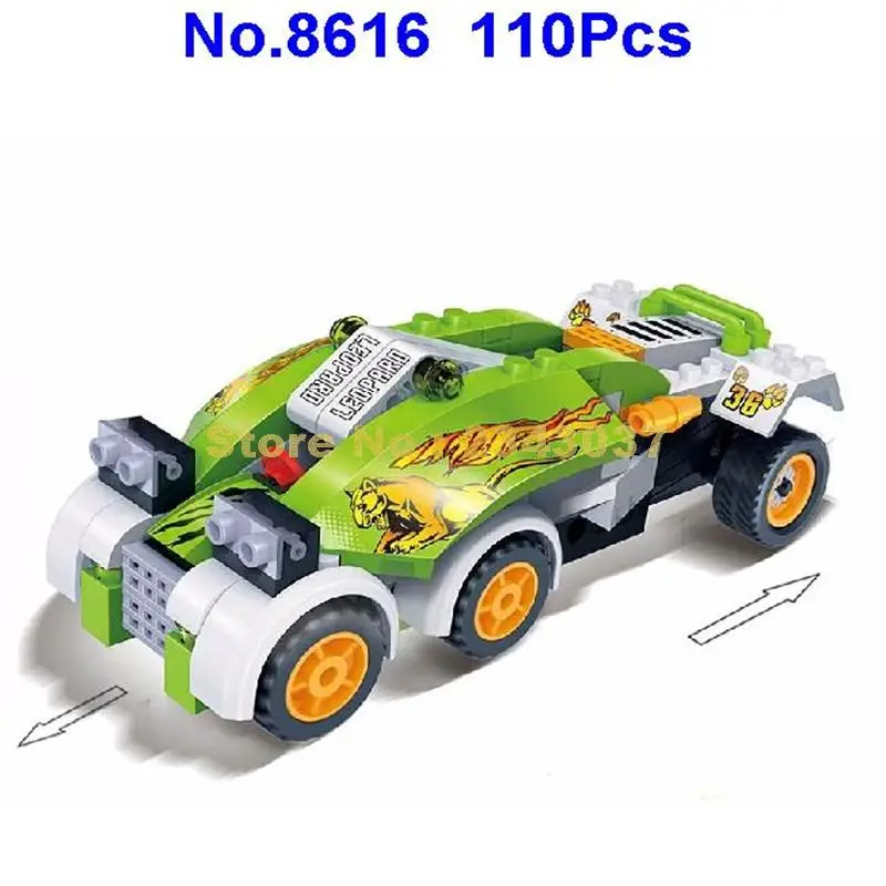 8616 110 шт. Детский конструктор леопардовый шрам|building blocks|block blockcar blocks |