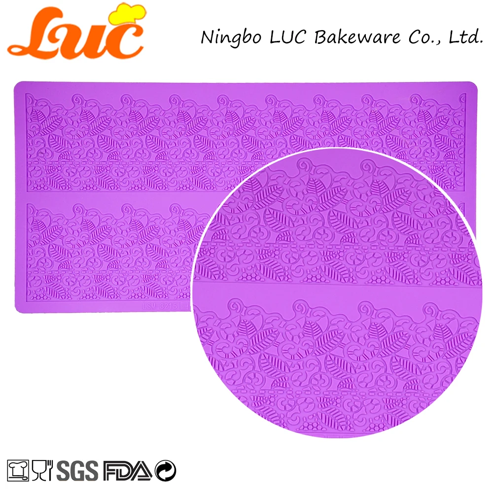 Силиконовый коврик для торта LUC кружевной украшения свадебного большой размер