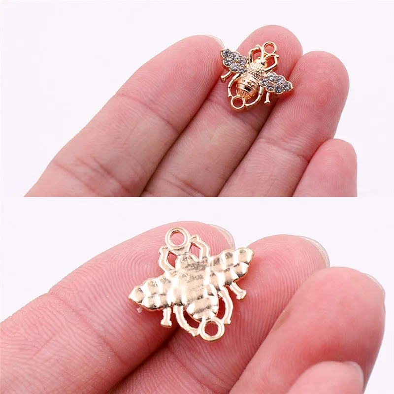 10pcs Style 10 10 шт золотые шармы-соединители в форме Креста, стразы, соединители для животных, компоненты для изготовления ювелирных изделий DIY, цена - Цвет: 10pcs Style 10