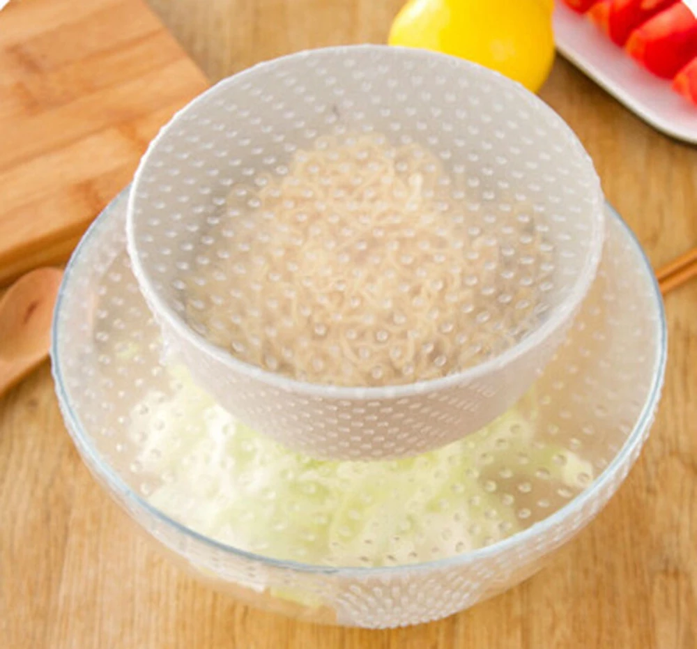 1pcs Silicone Wrap Seal Food Grade Keeping Fresh Reusable Stretch Vacuum Bowl Cover Lid Home Kitchen Tool | Дом и сад
