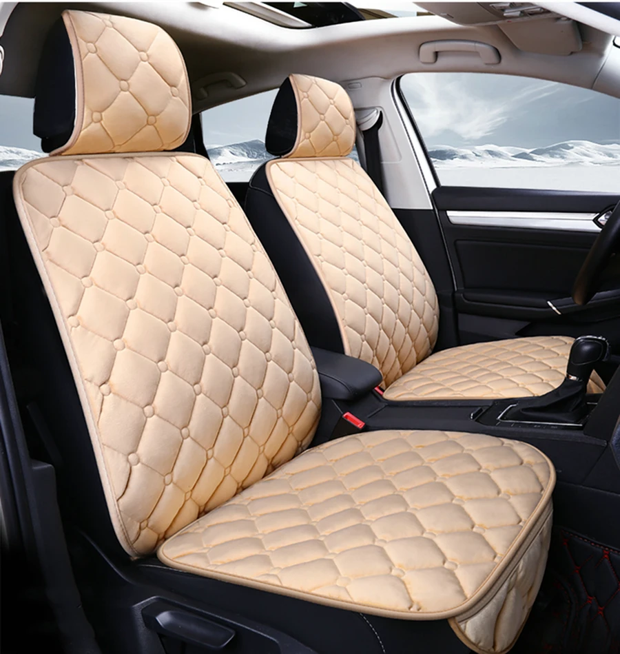 Плюшевый универсальный чехол для автомобильных сидений для Volkswagen vw passat polo golf tiguan jetta touareg авто аксессуары стиль