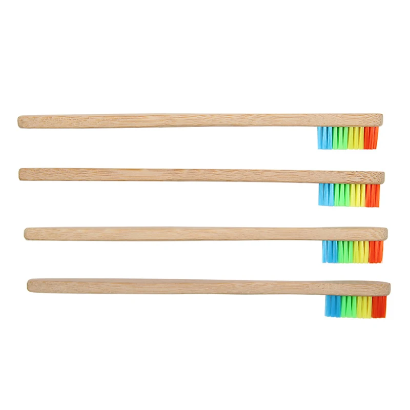 1/4 шт штук бамбуковая зубная щетка &quotРадуга&quot из бамбукового волокна Уход за