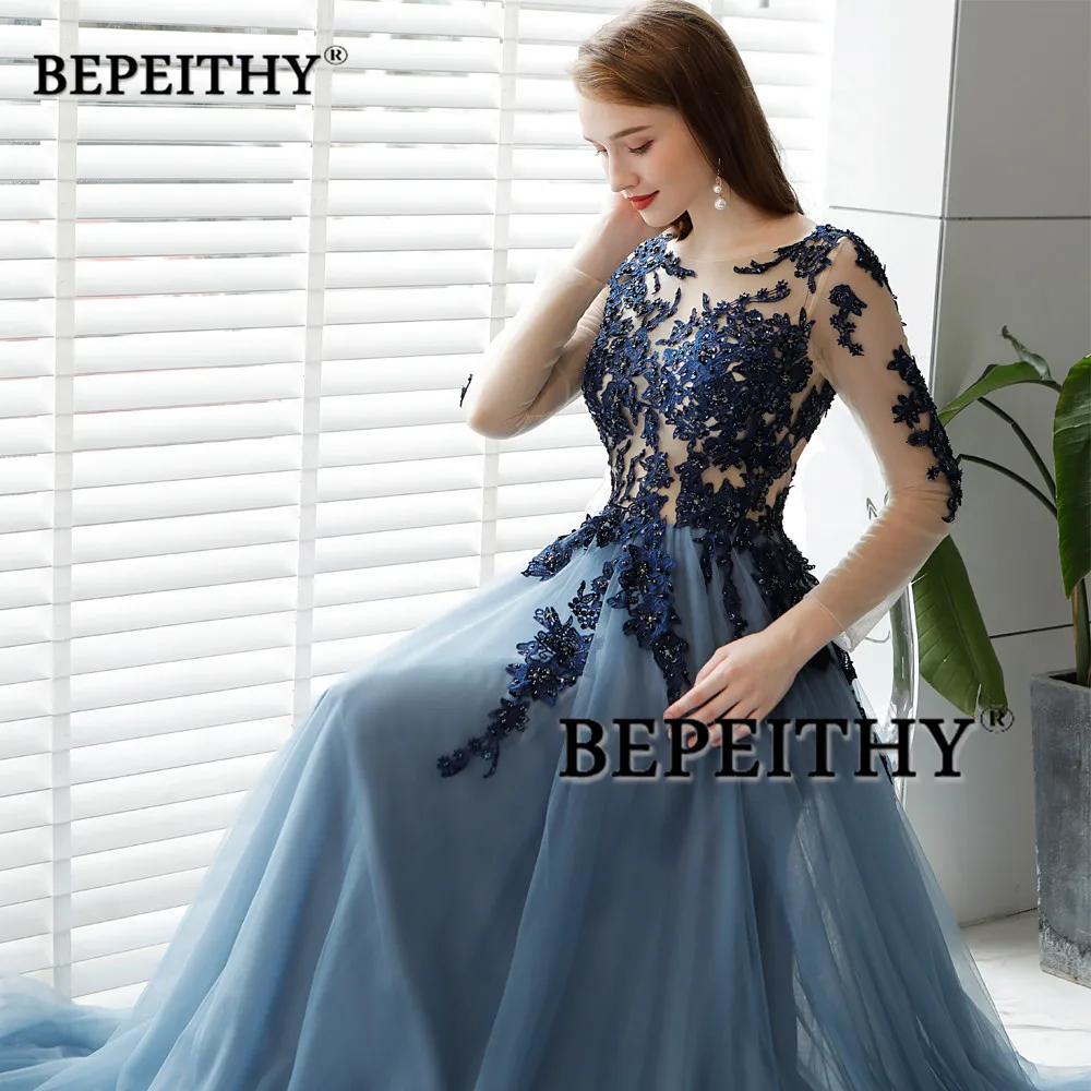 Vestido De Festa длинное вечернее платье с открытой спиной длинными рукавами 2021