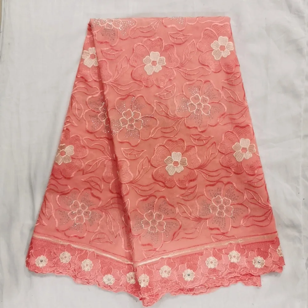 African Cotton Swiss Voile Lace Fabric High-grade fabrics Swiss Voile Lace In Switzerland For Wedding Party Dress