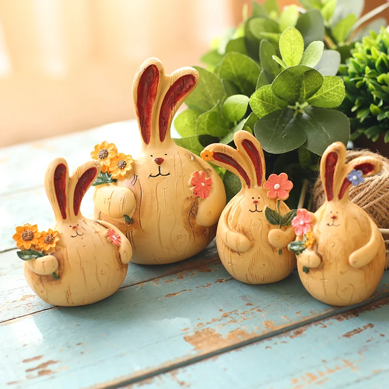 2 шт./компл. Европейская полимерная миниатюрная фигурка толстого чеснока кролика