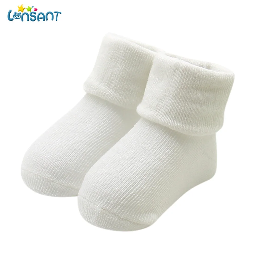 LONSANT New Hot Baby Girls Boys Cartoon Newborn Kids Comfortable Solid Cute Cotton Sock Slippers Warm Ankle Socks | Детская одежда и