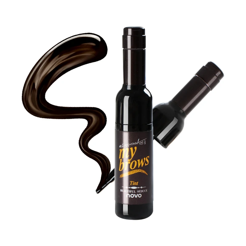 NOVO Eye Makeup red wine Peel Off Eye Набор для перманенного макияжа бровей оттенок водонепроницаемый стойкий красящий гель для бровей крем Тушь для ресниц косметика для макияжа