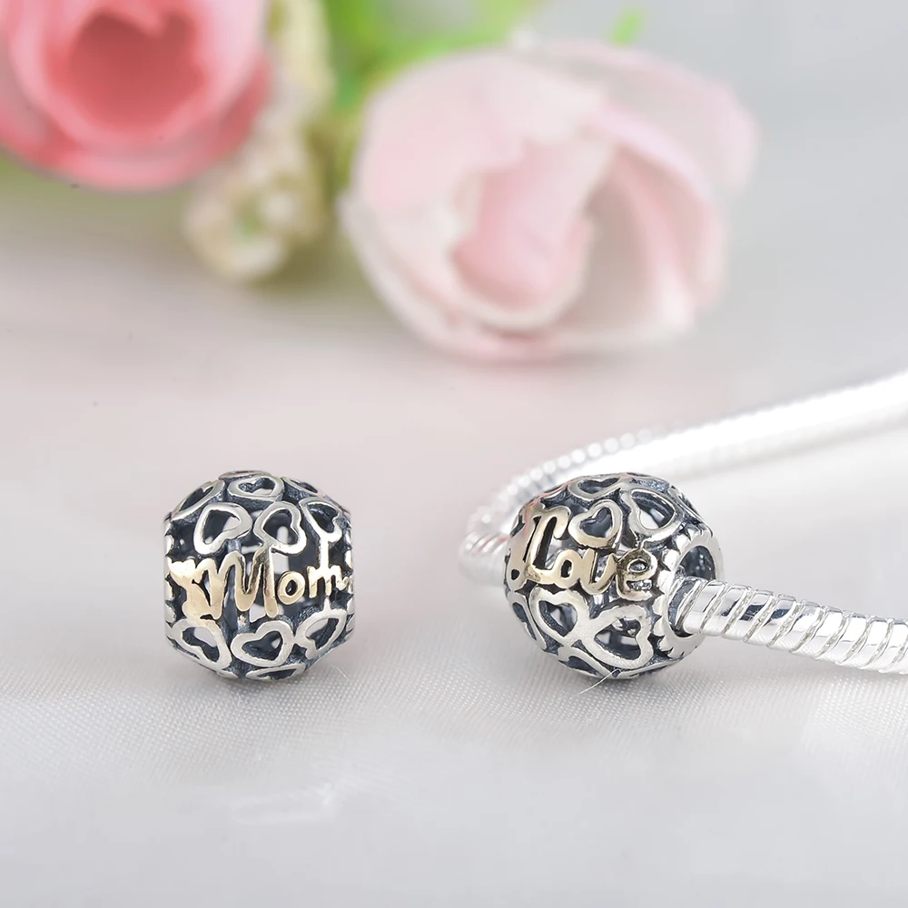 Beagloer Романтический любящее Шарм бусины для Fit оригинальный браслет Pandora 925 пробы