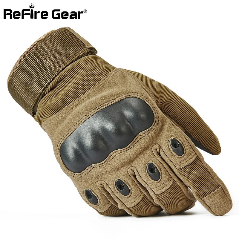 

ReFire Gear, военные тактические перчатки, мужские армейские перчатки с полными пальцами, жесткая оболочка, SWAT, Пейнтбольная перчатка для стрельбы, варежки