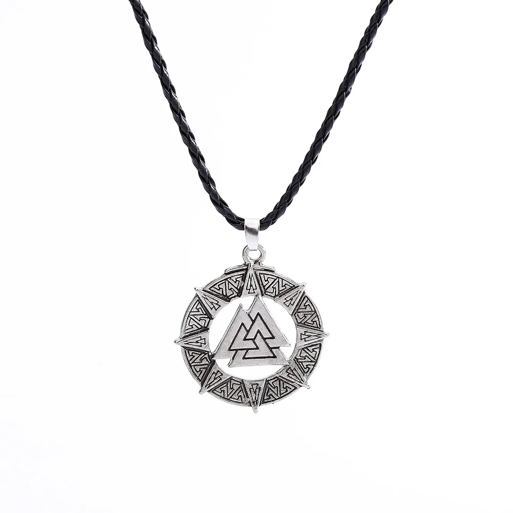 Славянская норвежская пагода амулет Valknut подвеска мужское ожерелье ювелирные