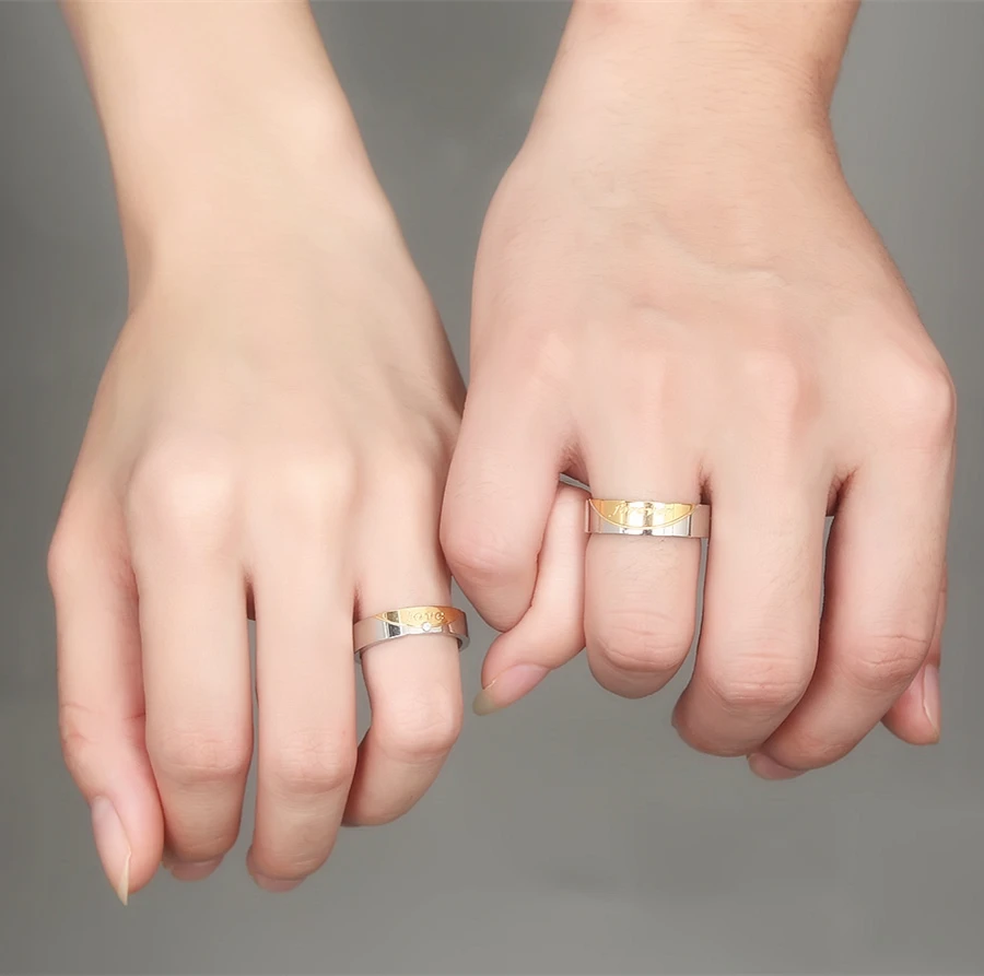 Кольца для пар женщин и мужчин Forever Love ювелирные изделия из титановой стали