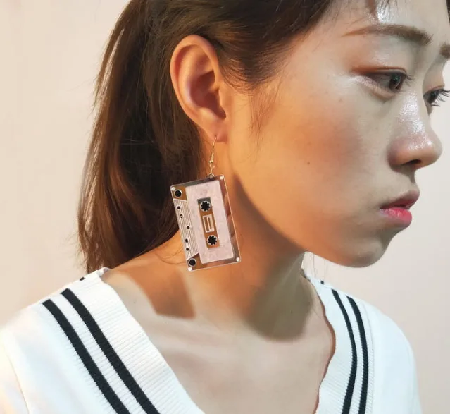 Акриловые Kpop Модные женские ювелирные изделия для девушек висячие серьги одежда