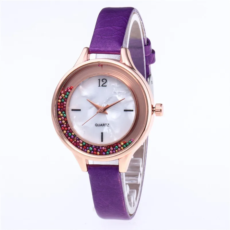 Модные новые дизайнерские часы для женщин и девушек с кожаным ремешком