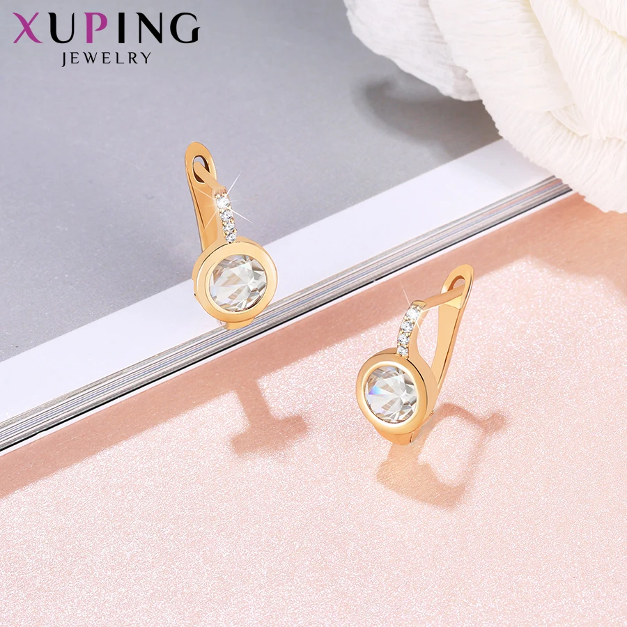 Серьги Xuping новый дизайн роскошные серьги кольца из синтетического кубического