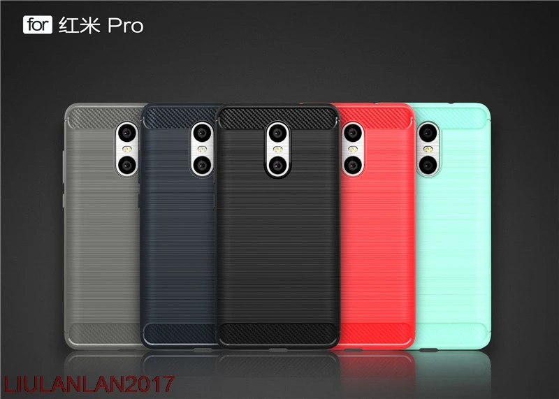 Case Cover For Xiaomi Redmi Pro Carbon Fiber Business Anti-knock Protective Red Black Navy Gray | Мобильные телефоны и