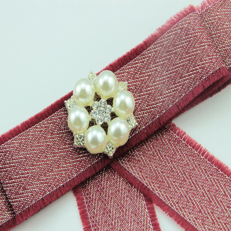 New Design Pearl Rhinestone Inlay Trendy Bow Ribbon Brooches 12*15CM Party Jewelry Accessories Cute Romantic Broche | Украшения и