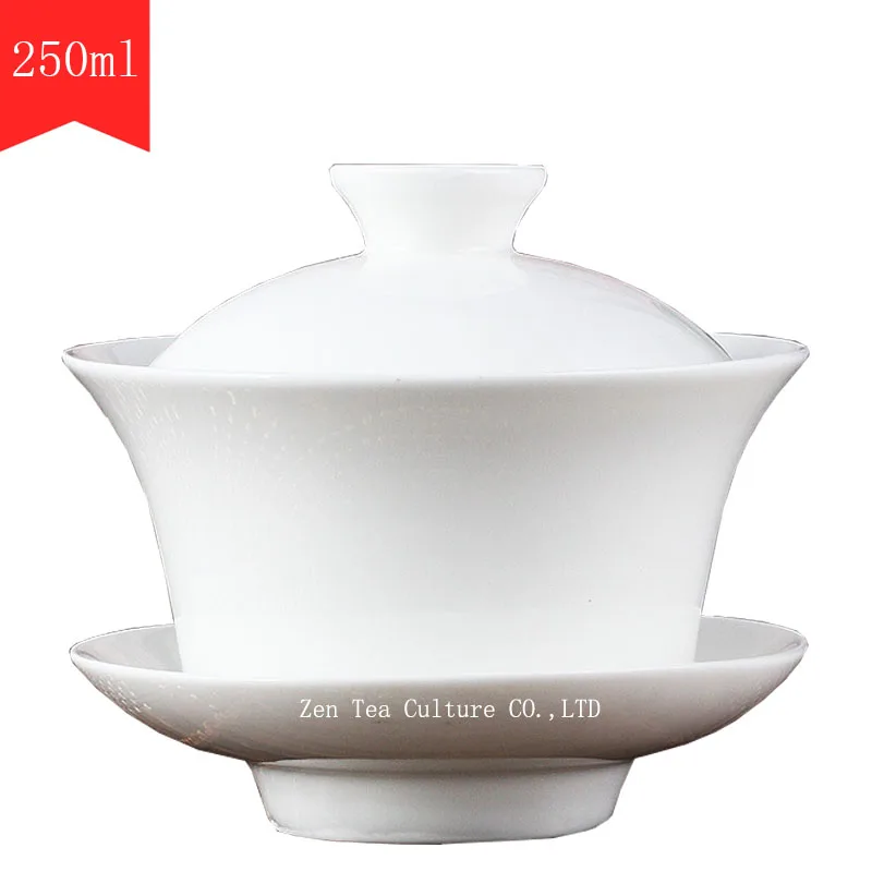 Китайская церемония Zen Cha Gaiwan чай Tureen керамические белые фарфоровые изделия