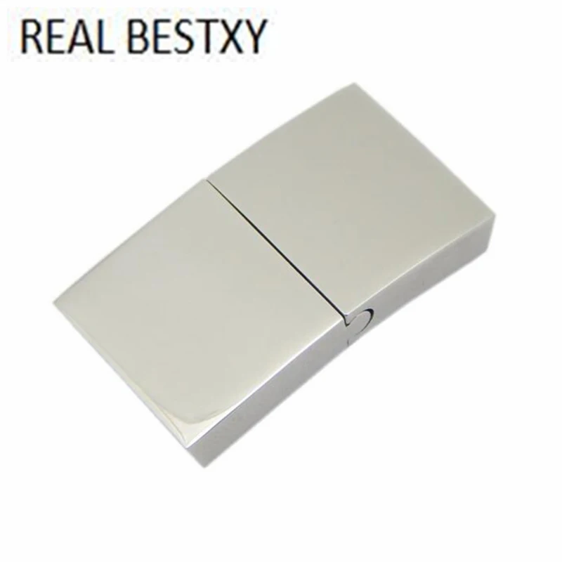 2 шт./лот блестящие и матовые плоские магнитные застежки из нержавеющей стали с