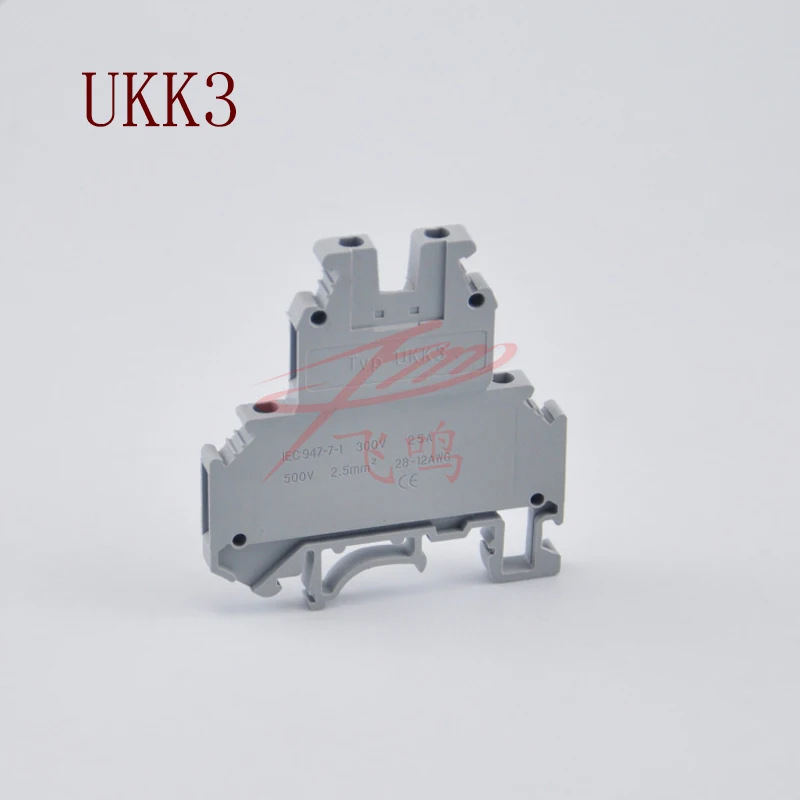 UKK3 Combined double layer wiring terminal 2.5mm2 guide rail type small space copper piece 5PCS | Обустройство дома