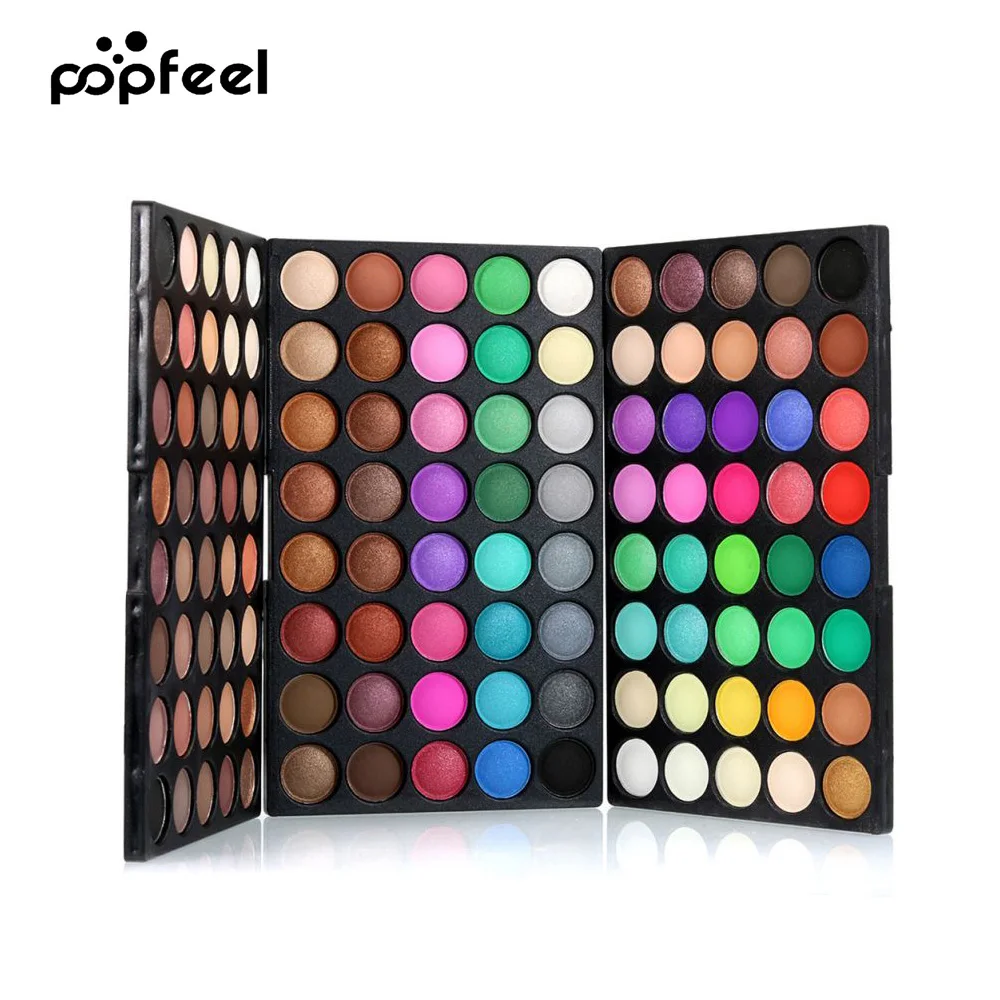 Палитра теней для век POPFEEL 120 цветов мерцающие и матовые тени Maquiagem палитра