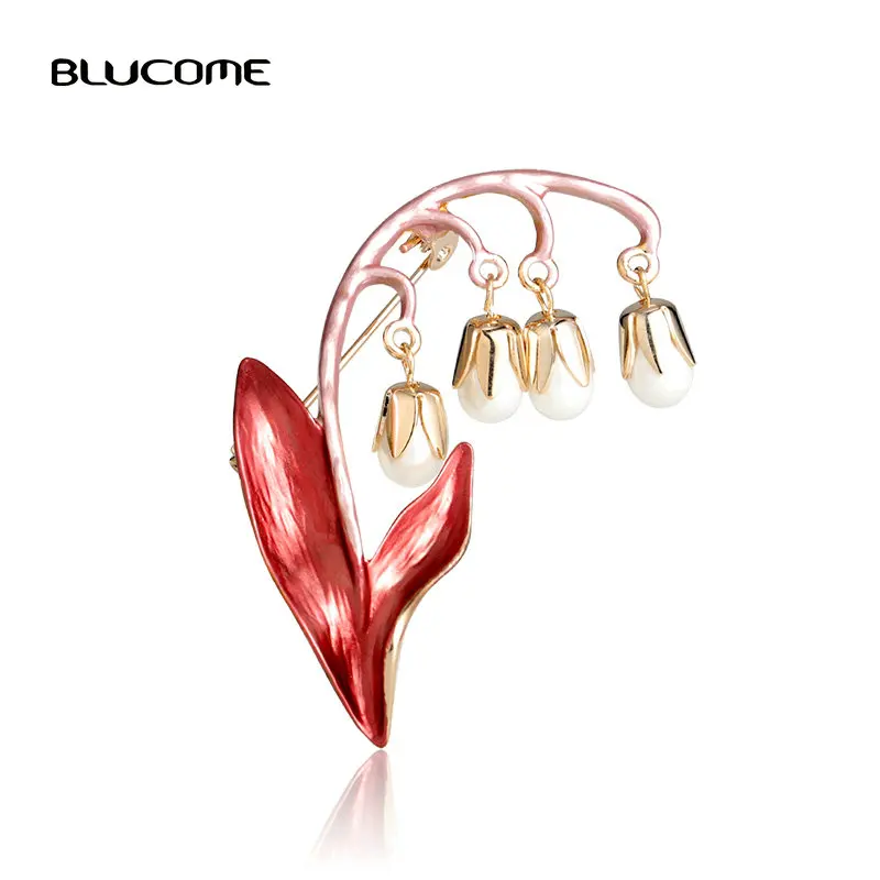 Женская брошь в форме лилии Funmor Цветочная эмалированная булавка цветка