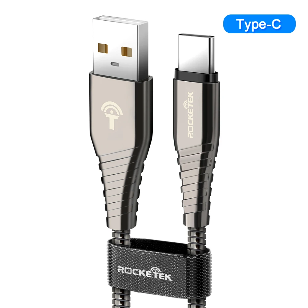 Type-c Rocketek usb type-C кабель Micro USB-C для мобильного телефона 3A Быстрая зарядка type-C для samsung Galaxy S9 S8 Plus xiaomi redmi note 5 7 - Цвет: Type-c