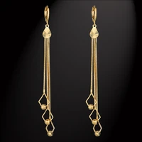 vintage long tear chandelie drop earrings for women girl ethnic jewelry wholesalebrand new trendy gold color luxury jewelry