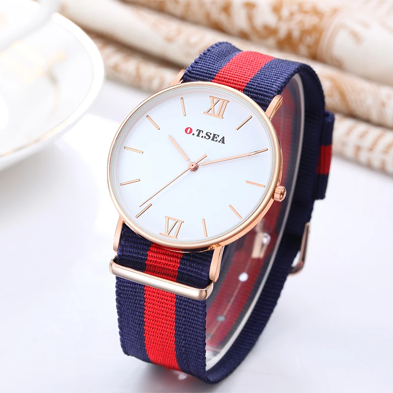 Hot Sales O.T.SEA Brand Soft Nylon Band Watches Men Women Military Sports Quartz Wristwatches Relogio Masculino | Наручные часы