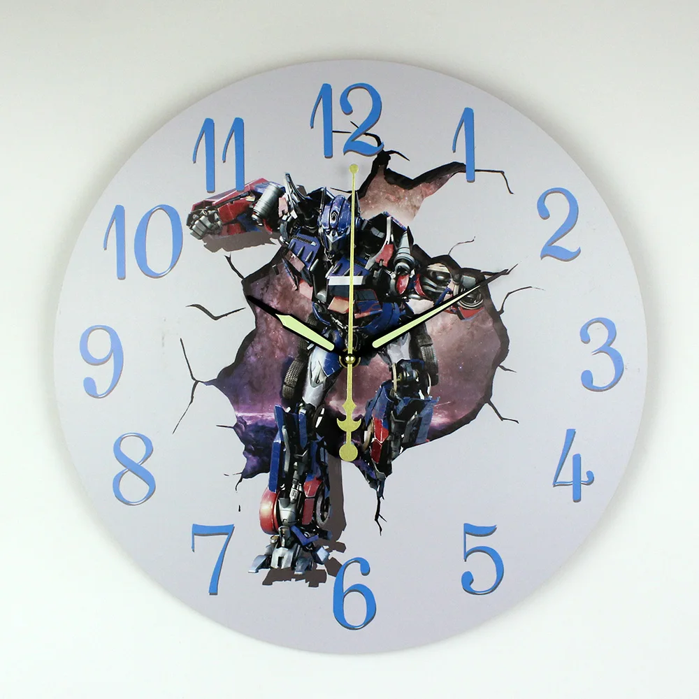 Мультфильм 3D Обои Декор Настенные Часы Для Детской Комнаты Мода Безопасный И