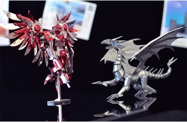 Piececool 3D металлические головоломки модели громоздкие крылья робот Гандам модель DIY лазерная резка головоломки модель для игрушки для детей и взрослых
